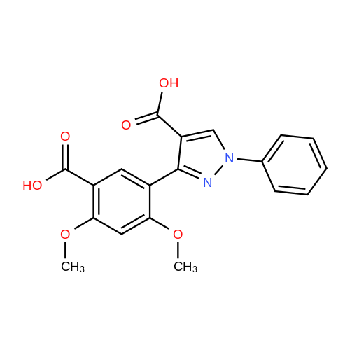 1135023 73 2 3 5 Carboxy 2 4 Dimethoxyphenyl 1 Phenyl 1H Pyrazole 4