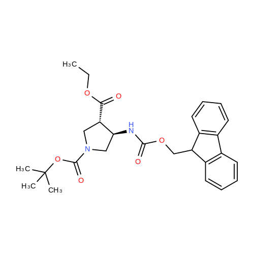 3S 4R 1 BOC 4 FMOC AMINO PYRROLIDINE 3 CARBOXYLIC ACID ETHYL ESTER