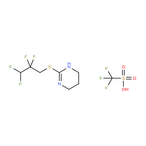 2-[(2,2,3,3-Tetrafluoropropyl)sulfanyl]-1,4,5,6-tetrahydropyrimidine, trifluoromethanesulfonic acid