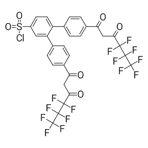 4,4''-Bis(4,4,5,5,6,6,6-heptafluoro-3-oxohexanoyl)-[1,1':2',1''-terphenyl]-4'-sulfonyl chloride