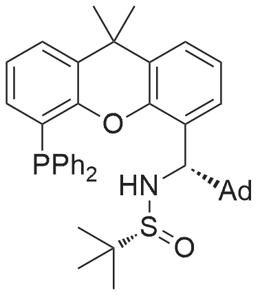 (R)-N-((1S)-(Adamantan-1-yl)(5-(diphenylphosphanyl)-9,9-dimethyl-9H-xanthen-4-yl)methyl)-2-methylpropan-2-sulfinamide