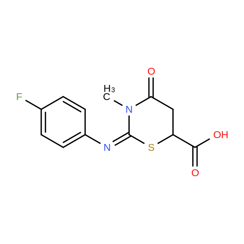 2-((4-Fluorophenyl)imino)-3-methyl-4-oxo-1,3-thiazinane-6-carboxylic acid