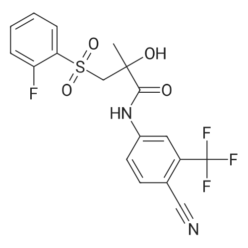 N-(4-Cyano-3-(trifluoromethyl)phenyl)-3-((2-fluorophenyl)sulfonyl)-2-hydroxy-2-methylpropanamide