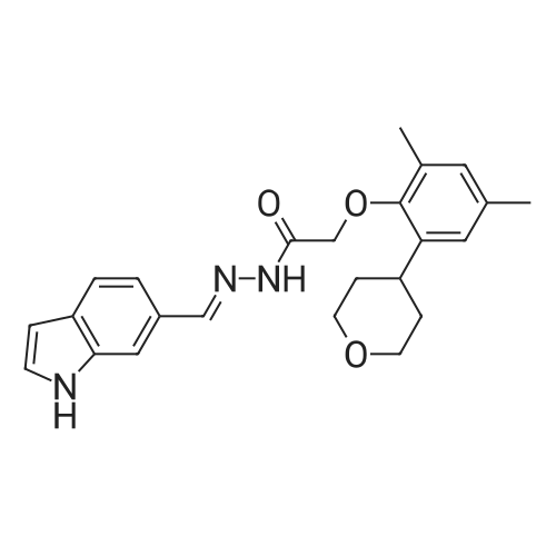 (E)-N'-((1H-Indol-6-yl)methylene)-2-(2,4-dimethyl-6-(tetrahydro-2H-pyran-4-yl)phenoxy)acetohydrazide