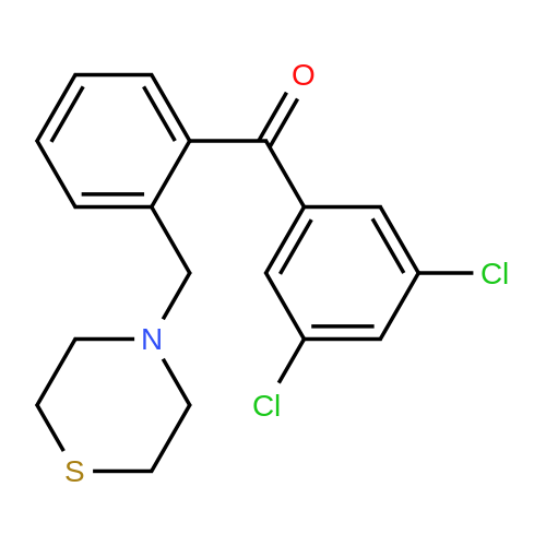 3,5-Dichloro-2'-thiomorpholinomethyl benzophenone