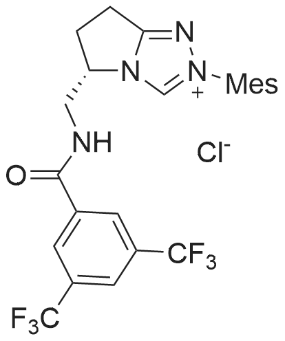 (S)-5-((3,5-Bis(trifluoromethyl)benzamido)methyl)-2-mesityl-6,7-dihydro-5H-pyrrolo[2,1-c][1,2,4]triazol-2-ium chloride