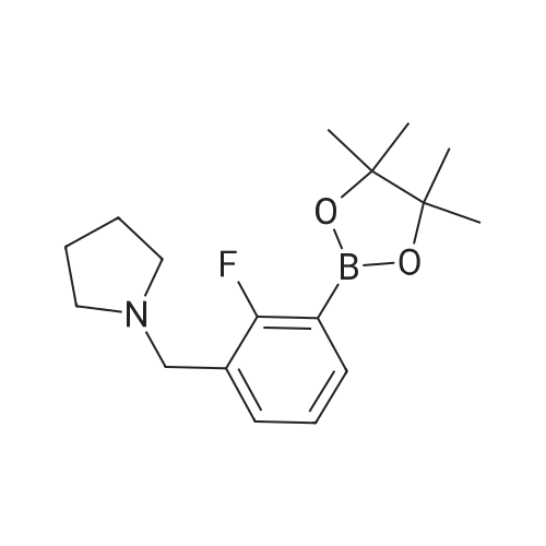 1-(2-Fluoro-3-(4,4,5,5-tetramethyl-1,3,2-dioxaborolan-2-yl)benzyl)pyrrolidine