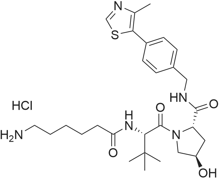 (2S,4R)-1-((S)-2-(6-Aminohexanamido)-3,3-dimethylbutanoyl)-4-hydroxy-N-(4-(4-methylthiazol-5-yl)benzyl)pyrrolidine-2-carboxamide hydrochloride
