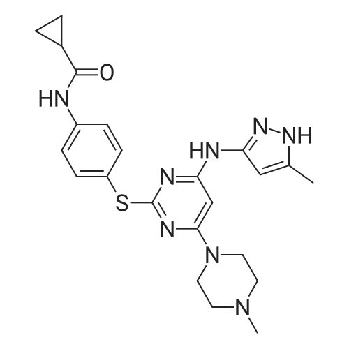 N-(4-((4-((5-Methyl-1H-pyrazol-3-yl)amino)-6-(4-methylpiperazin-1-yl)pyrimidin-2-yl)thio)phenyl)cyclopropanecarboxamide