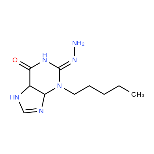 2-Hydrazono-3-pentyl-3,4,5,7-tetrahydro-1H-purin-6(2H)-one