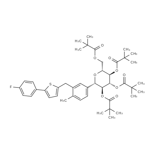 (2S,3S,4R,5R,6R)-2-(3-((5-(4-Fluorophenyl)thiophen-2-yl)methyl)-4-methylphenyl)-6-((pivaloyloxy)methyl)tetrahydro-2H-pyran-3,4,5-triyl tris(2,2-dimethylpropanoate)