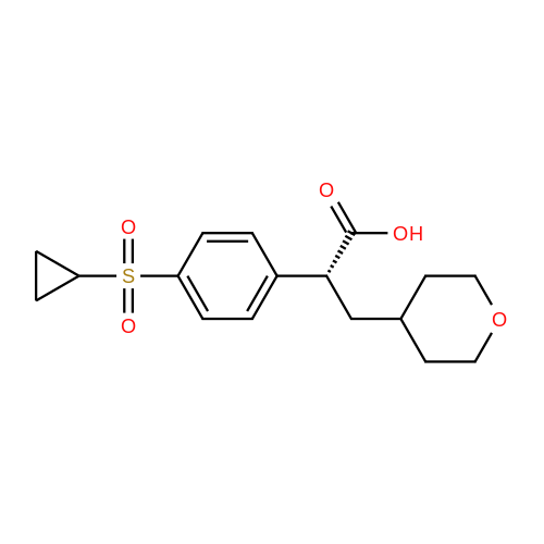 (R)-2-(4-(Cyclopropylsulfonyl)phenyl)-3-(tetrahydro-2H-pyran-4-yl)propanoic acid