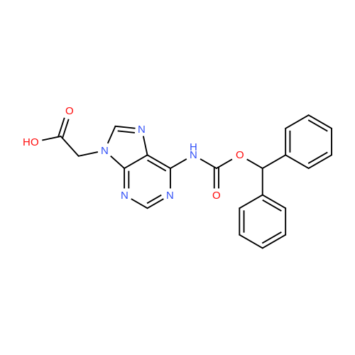 2-(6-(((Benzhydryloxy)carbonyl)amino)-9H-purin-9-yl)acetic acid