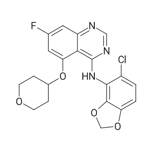 N-(5-Chlorobenzo[d][1,3]dioxol-4-yl)-7-fluoro-5-((tetrahydro-2H-pyran-4-yl)oxy)quinazolin-4-amine