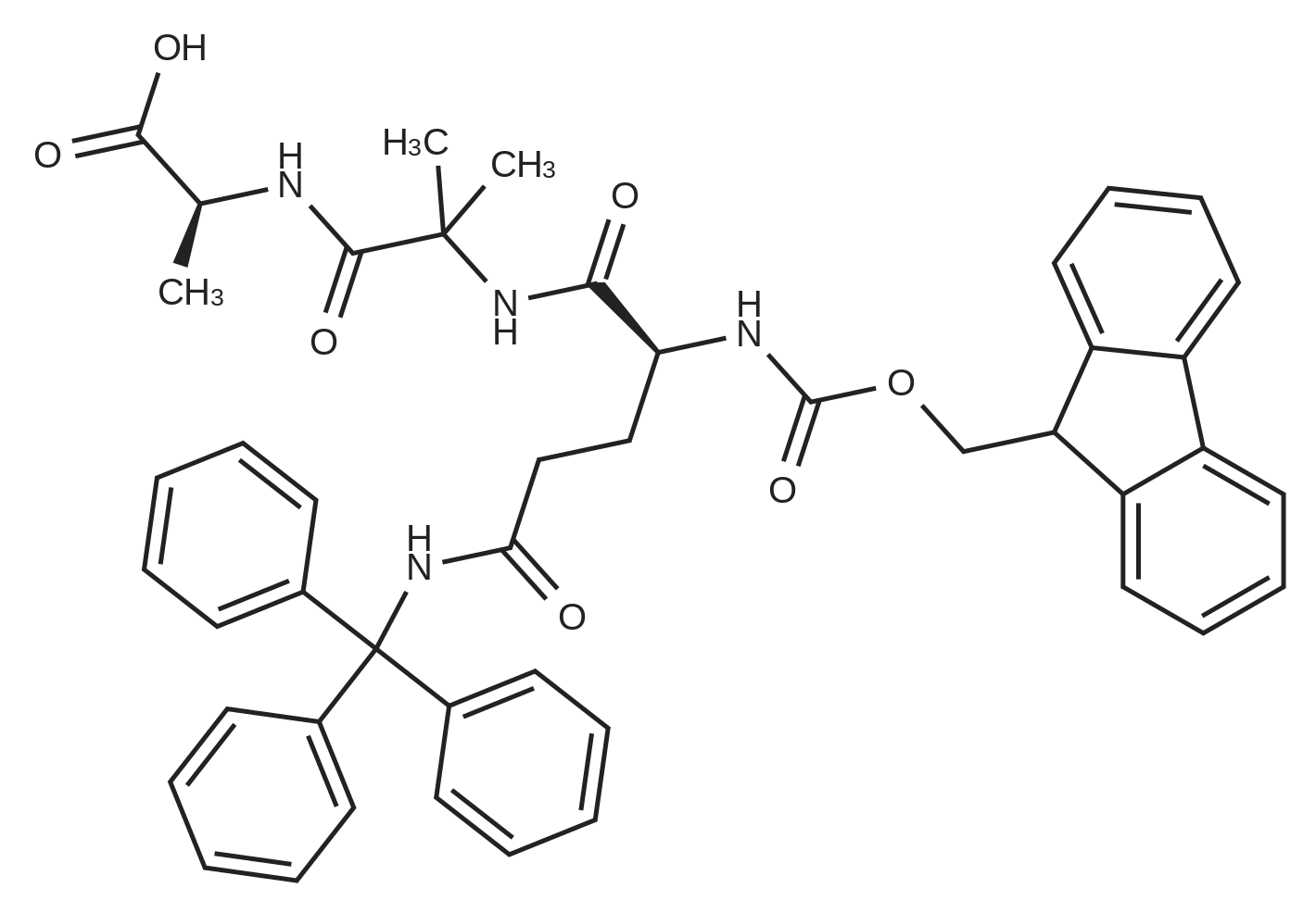 (2-((S)-2-((((9H-Fluoren-9-yl)methoxy)carbonyl)amino)-5-oxo-5-(tritylamino)pentanamido)-2-methylpropanoyl)-L-alanine