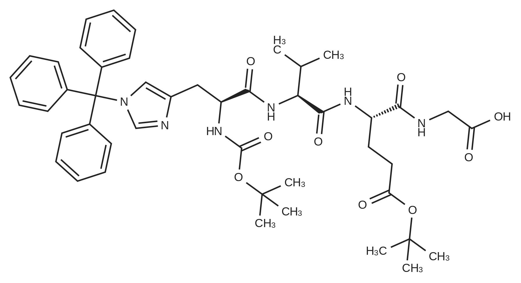 ((S)-5-(tert-Butoxy)-2-((S)-2-((S)-2-((tert-butoxycarbonyl)amino)-3-(1-trityl-1H-imidazol-4-yl)propanamido)-3-methylbutanamido)-5-oxopentanoyl)glycine