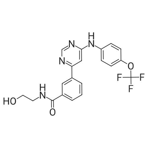 N-(2-Hydroxyethyl)-3-(6-((4-(trifluoromethoxy)phenyl)amino)pyrimidin-4-yl)benzamide