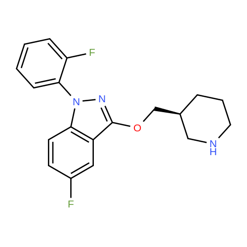 (S)-5-Fluoro-1-(2-fluorophenyl)-3-(piperidin-3-ylmethoxy)-1H-indazole