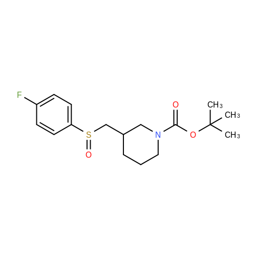 tert-Butyl 3-(((4-fluorophenyl)sulfinyl)methyl)piperidine-1-carboxylate