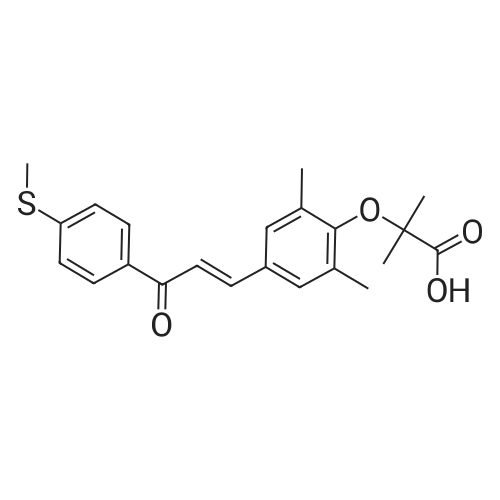 (E)-2-(2,6-Dimethyl-4-(3-(4-(methylthio)phenyl)-3-oxoprop-1-en-1-yl)phenoxy)-2-methylpropanoic acid