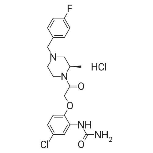 (R)-1-(5-Chloro-2-(2-(4-(4-fluorobenzyl)-2-methylpiperazin-1-yl)-2-oxoethoxy)phenyl)urea hydrochloride