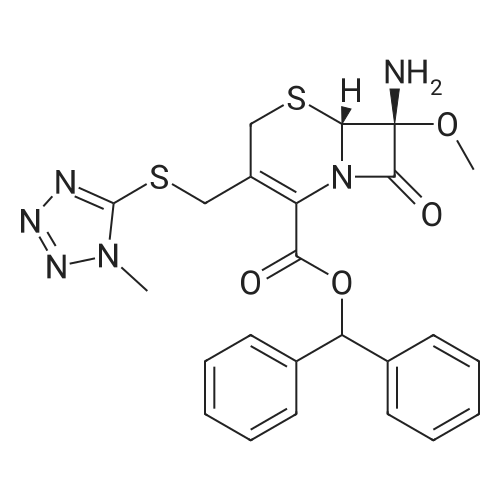 Benzhydryl (6R,7S)-7-amino-7-methoxy-3-(((1-methyl-1H-tetrazol-5-yl)thio)methyl)-8-oxo-5-thia-1-azabicyclo[4.2.0]oct-2-ene-2-carboxylate