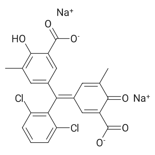 Sodium 5-((3-carboxylato-5-methyl-4-oxocyclohexa-2,5-dien-1-ylidene)(2,6-dichlorophenyl)methyl)-2-hydroxy-3-methylbenzoate