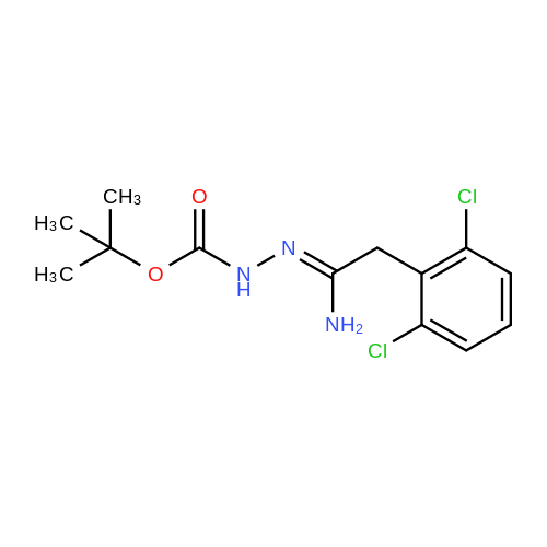 tert-Butyl 2-(1-amino-2-(2,6-dichlorophenyl)ethylidene)hydrazinecarboxylate