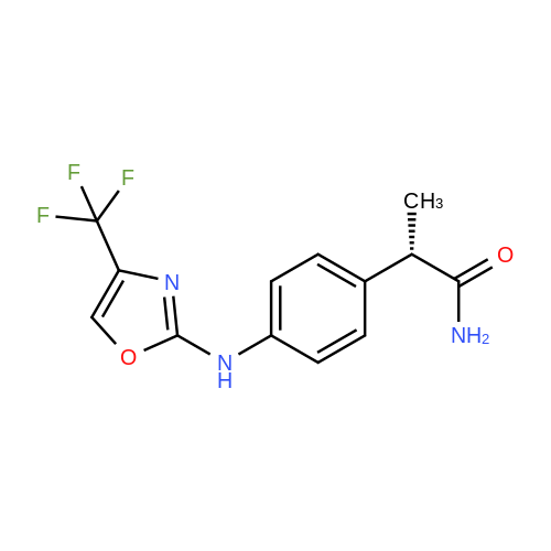 (S)-2-(4-((4-(Trifluoromethyl)oxazol-2-yl)amino)phenyl)propanamide
