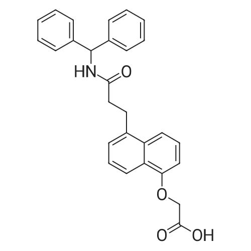 2-((5-(3-(Benzhydrylamino)-3-oxopropyl)naphthalen-1-yl)oxy)acetic acid