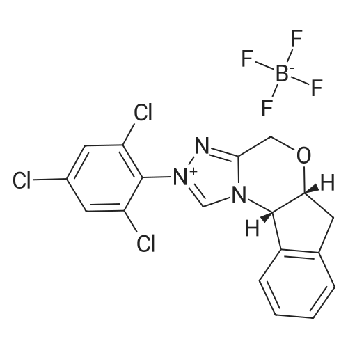 (5aR,10bS)-2-(2,4,6-Trichlorophenyl)-4,5a,6,10b-tetrahydroindeno[2,1-b][1,2,4]triazolo[4,3-d][1,4]oxazin-2-ium tetrafluoroborate