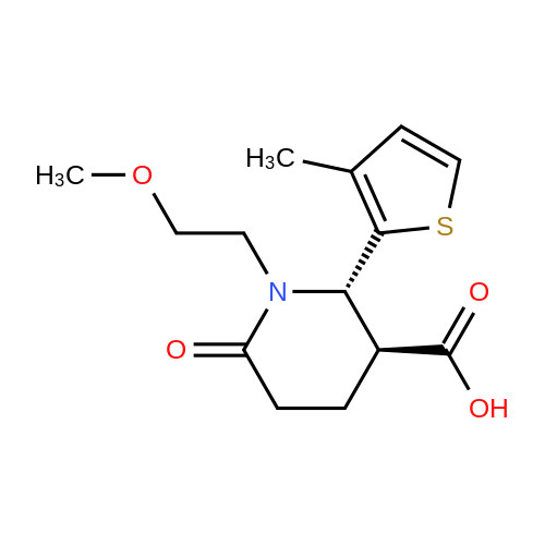 (2S,3S)-1-(2-Methoxyethyl)-2-(3-methylthiophen-2-yl)-6-oxopiperidine-3-carboxylic acid