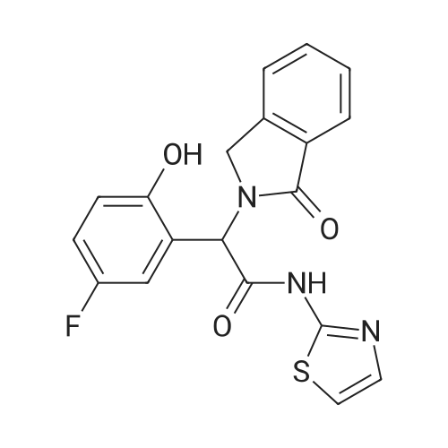 2-(5-Fluoro-2-hydroxyphenyl)-2-(1-oxoisoindolin-2-yl)-N-(thiazol-2-yl)acetamide