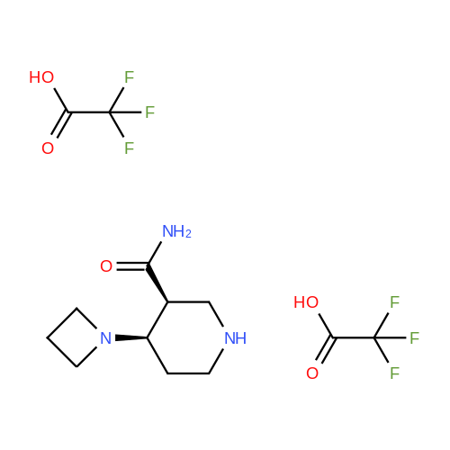 (3S,4R)-4-(Azetidin-1-yl)piperidine-3-carboxamide bis(2,2,2-trifluoroacetate)