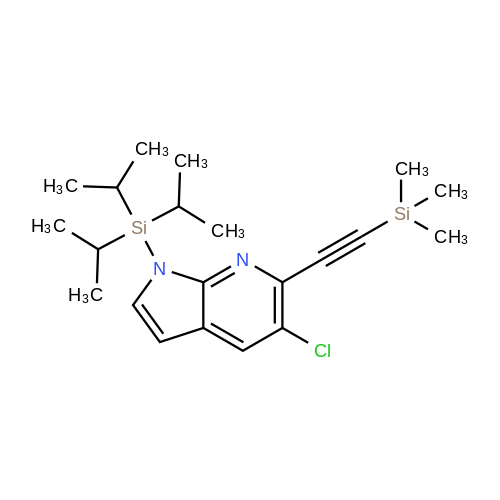 5-Chloro-1-(triisopropylsilyl)-6-((trimethylsilyl)ethynyl)-1H-pyrrolo[2,3-b]pyridine