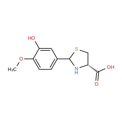 (4S)-2-(3-Hydroxy-4-methoxyphenyl)thiazolidine-4-carboxylic acid