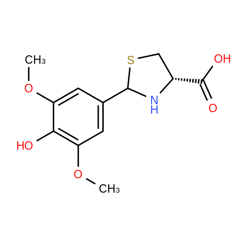 (4S)-2-(4-Hydroxy-3,5-dimethoxyphenyl)thiazolidine-4-carboxylic acid