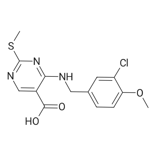 4-((3-Chloro-4-methoxybenzyl)amino)-2-(methylthio)pyrimidine-5-carboxylic acid