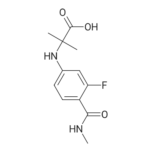 2-((3-Fluoro-4-(methylcarbamoyl)phenyl)amino)-2-methylpropanoic acid