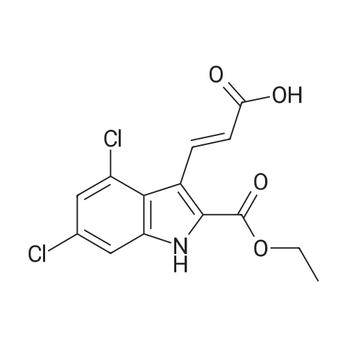 3-(4,6-Dichloro-2-(ethoxycarbonyl)-1H-indol-3-yl)acrylic acid