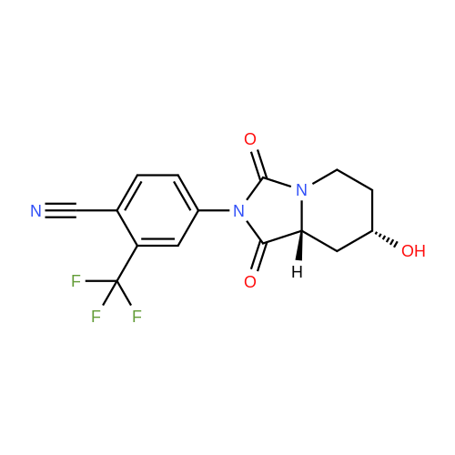 4-((7S,8AR)-7-hydroxy-1,3-dioxohexahydroimidazo[1,5-a]pyridin-2(3H)-yl)-2-(trifluoromethyl)benzonitrile