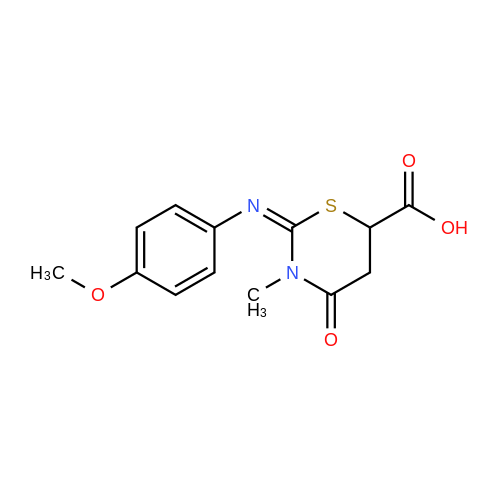 2-((4-Methoxyphenyl)imino)-3-methyl-4-oxo-1,3-thiazinane-6-carboxylic acid