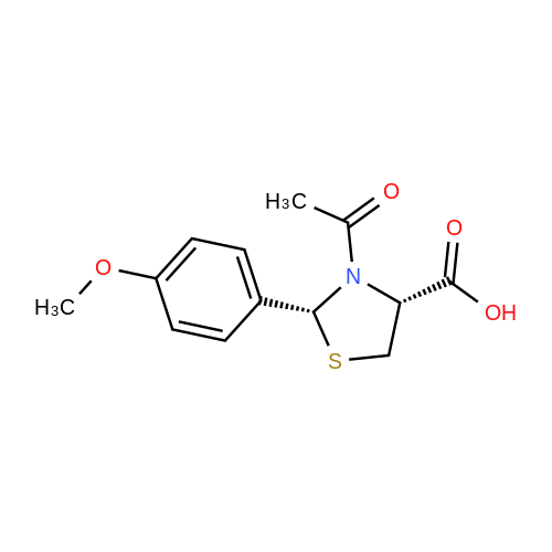 (2R,4R)-3-Acetyl-2-(4-methoxyphenyl)thiazolidine-4-carboxylic acid