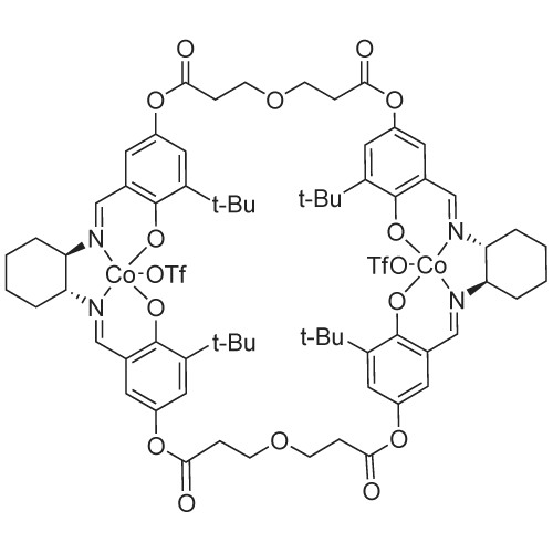 Cyclic-Oligo Bis[(1R,2R)-(+)-1,2-cyclohexanediamino-N,N-bis(3,3-di-t-butylsalicylidene) cobalt(III)triflate]-5,5-bis(2-carboxyethyl)ether