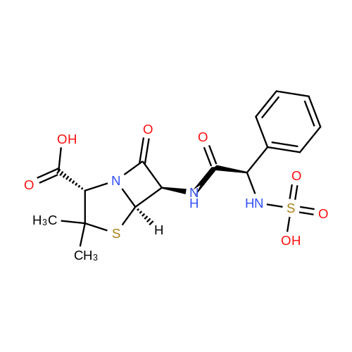 (2S,5R,6R)-3,3-Dimethyl-7-oxo-6-((R)-2-phenyl-2-(sulfoamino)acetamido)-4-thia-1-azabicyclo[3.2.0]heptane-2-carboxylic acid