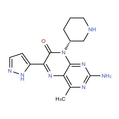 (R)-2-Amino-4-methyl-8-(piperidin-3-yl)-6-(1H-pyrazol-5-yl)pteridin-7(8H)-one