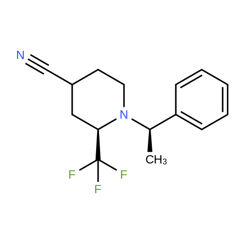(2R)-1-((R)-1-Phenylethyl)-2-(trifluoromethyl)piperidine-4-carbonitrile