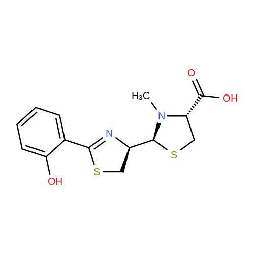 (2S,4R)-2-((R)-2-(2-Hydroxyphenyl)-4,5-dihydrothiazol-4-yl)-3-methylthiazolidine-4-carboxylic acid