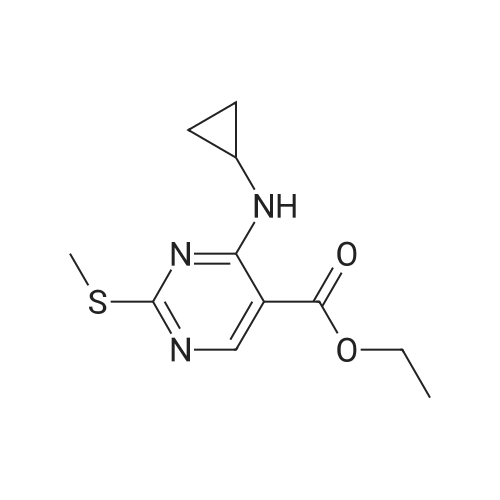 Ethyl 4-(cyclopropylamino)-2-(methylthio)pyrimidine-5-carboxylate