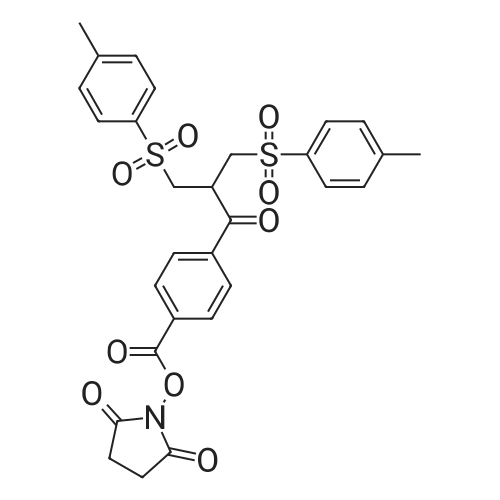2,5-Dioxopyrrolidin-1-yl 4-(3-tosyl-2-(tosylmethyl)propanoyl)benzoate